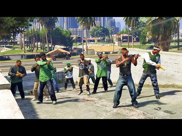 Families vs Ballas vs Vagos vs Marabunta Grande | GTA 5 NPC Wars 67