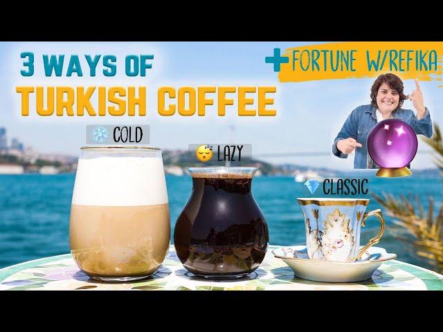 TURKISH COFFEE  and FORTUNE TELLING  w/Bahar | How to Make Turkish Coffee? 3️⃣ Recipes