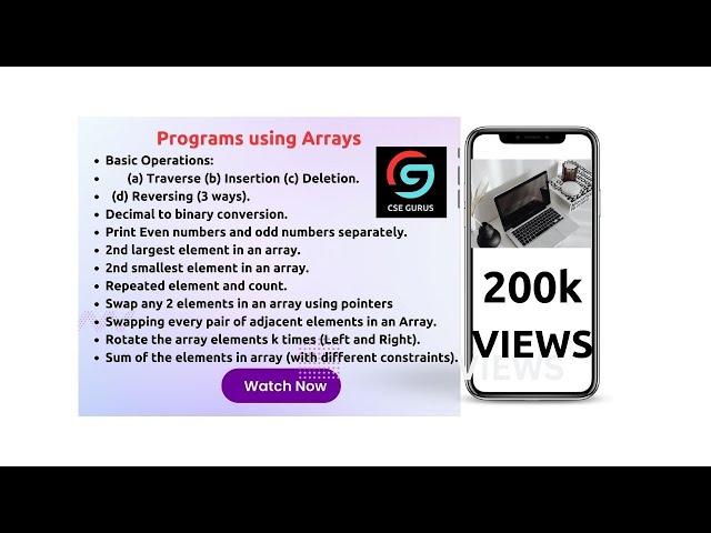 Array Programs with clear explanation