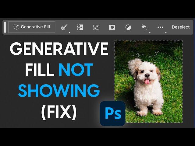 Photoshop Generative Fill NOT SHOWING Fix (Quick Tutorial)