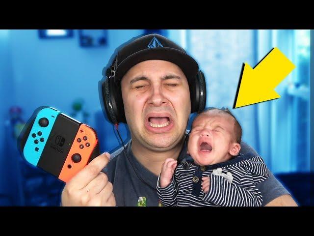 How To Play Video Games With A Newborn Baby...