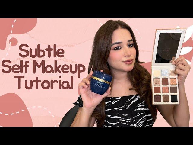 SUBTLE SELF PARTY MAKEUP TUTORIAL | Natural makeup look | Easy to do | With product name and shades