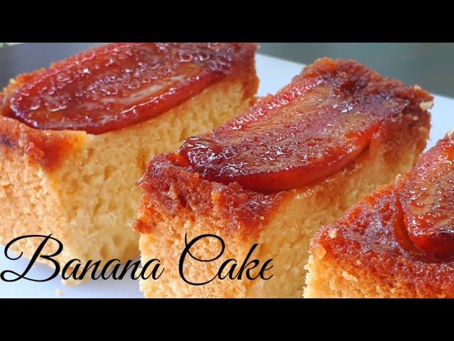 Upside-Down Banana Cake Recipe| Banana Cake | Easy moist banana cake recipe