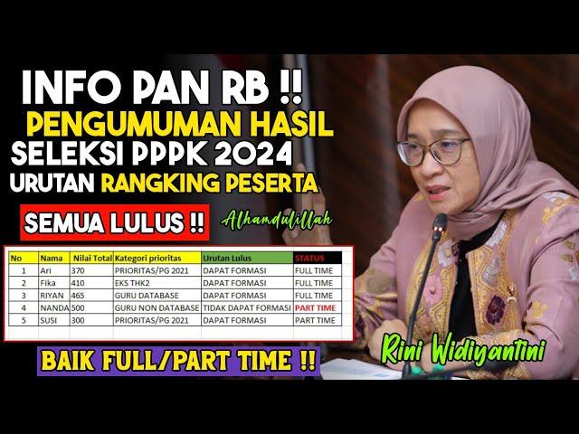 SEMUA DAPAT NIP ‼️ PERHITUNGAN DAN URUTAN KELULUSAN HASIL SELEKSI KOMPETENSI PPPK 2024‼️