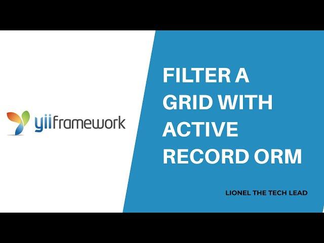 Yii2 PHP Framework | Filter Gridview with Active Record ORM