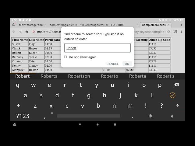 JavaScript For Loop Statement Allows for Multiple Search Criteria and Time  Range Criteria for Table