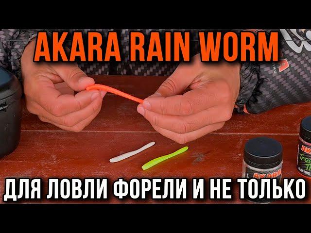 Силиконовый червь АКАRА Rain Worm для ловли форели.