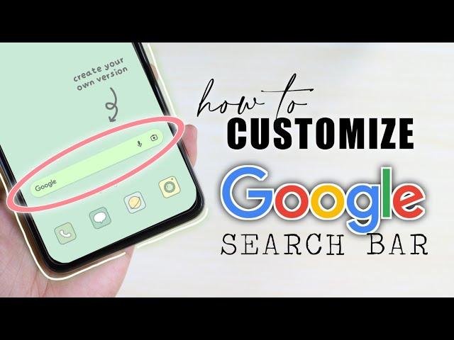 ️ how to customize your google search bar (changing its color and style)