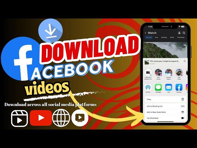 How To Download Facebook Videos On Iphone | Facebook video download kaise kare Iphone