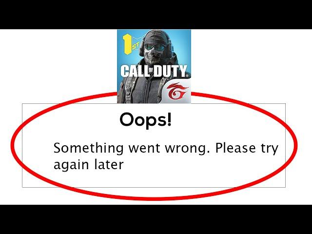 Fix CALL of DUTY Game Oops Something Went Wrong Error Please Try Again Later Problem Solved