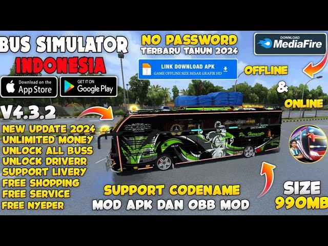 BUSSID !! Bus Simulator Indonesia Mod Apk New Update 2024 v4.3.2 - Unlock All Bus & Free Shopping