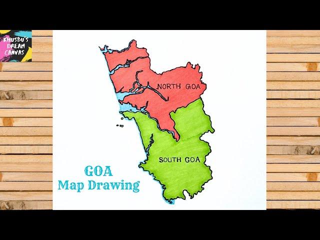 How to Draw the Goa Map Easily | Step-by-Step Tutorial for Beginners