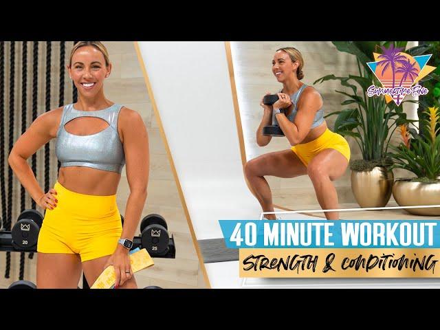 FULL BODY Lean and Sweaty Strength & Conditioning Workout | STF - Day 51