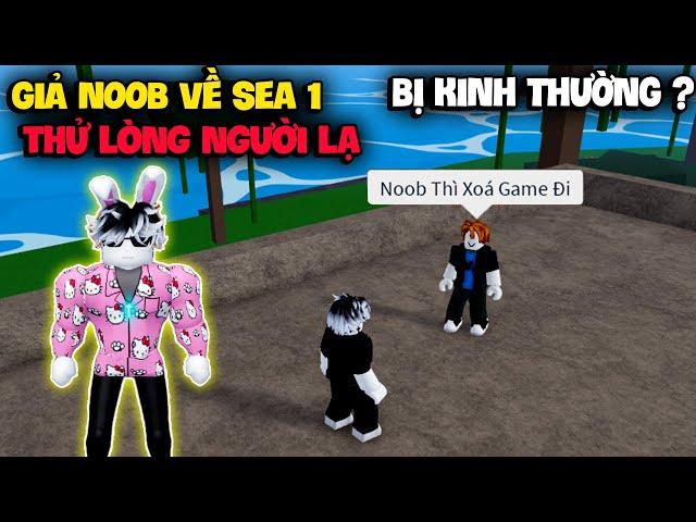 Giả Noob Về Sea 1 Xin Trái Ác Quỷ Người Lạ Bị Khinh Thường Và Cái Kết ? | Blox Fruits