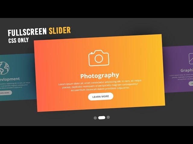 How to Create a Fullscreen Website Slider with Pure CSS