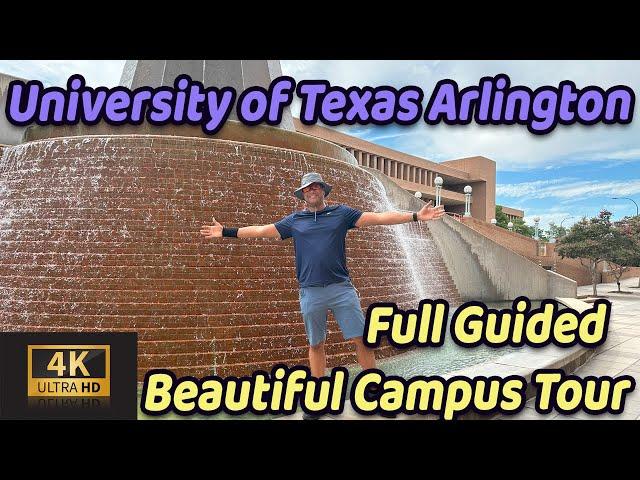 UT Arlington Campus 4k Full Guided Tour VLOG