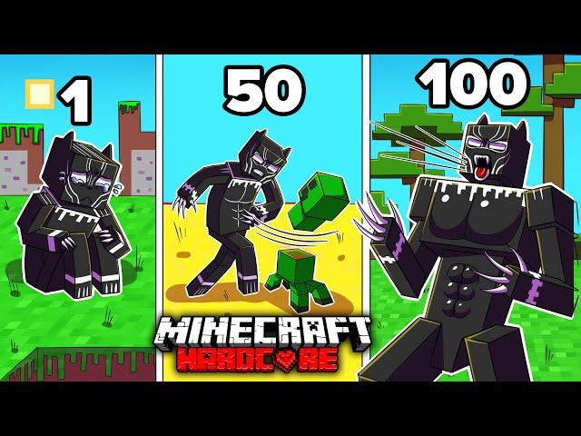 I Survived 100 DAYS as BLACK PANTHER in HARDCORE Minecraft!