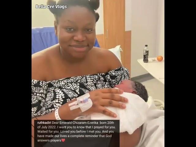 Ruth Kadiri 2nd baby girl receives heart warming message from mummy on her second day of arrival 