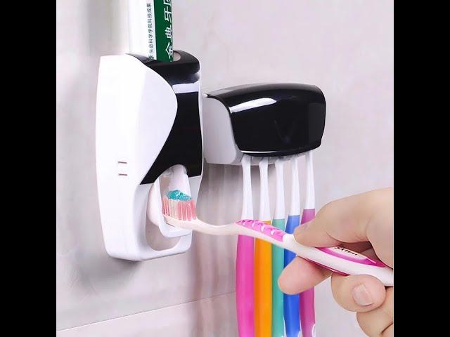 Toothpaste Set Toothbrush Holder Wall Hanging for Bathroom Toiletries Storage Rack