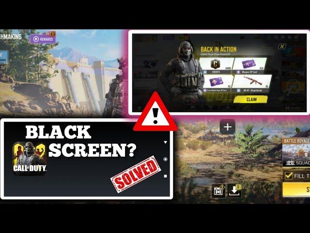 How to Fix Call of Duty Mobile Screen Blackout ||  COD MOBILE BLACK SCREEN FIX | BLACK SCREEN ISSUE