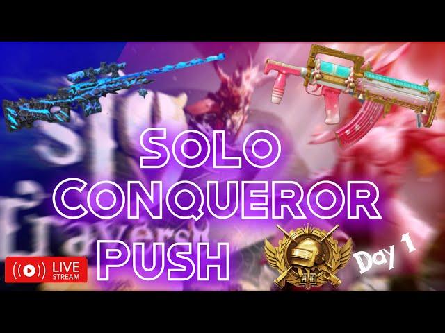 PUBG Mobile s19 EU Solo Conqueror Push - Day 1