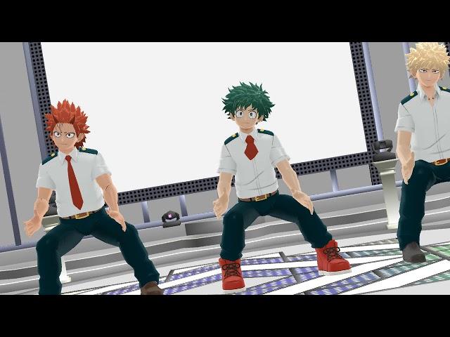 Танец /MMD/ My Hero Academia /Kirishima / Izuku / Bakugo/.