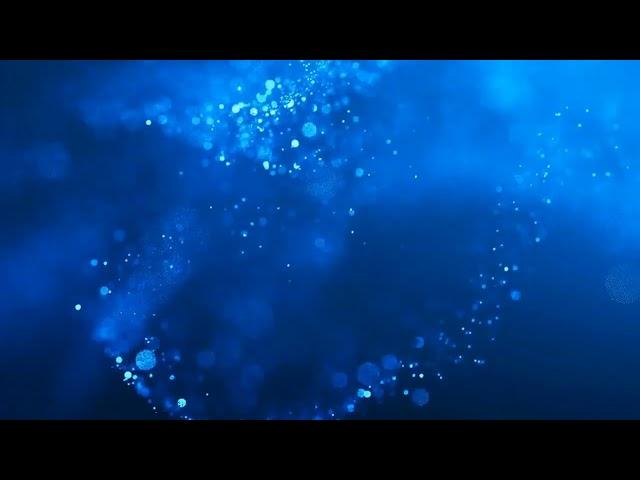 Abstract Particle Wave Bokeh Background   Blue, Water, Snow   Beautiful Glitter Loop video 1 Hour