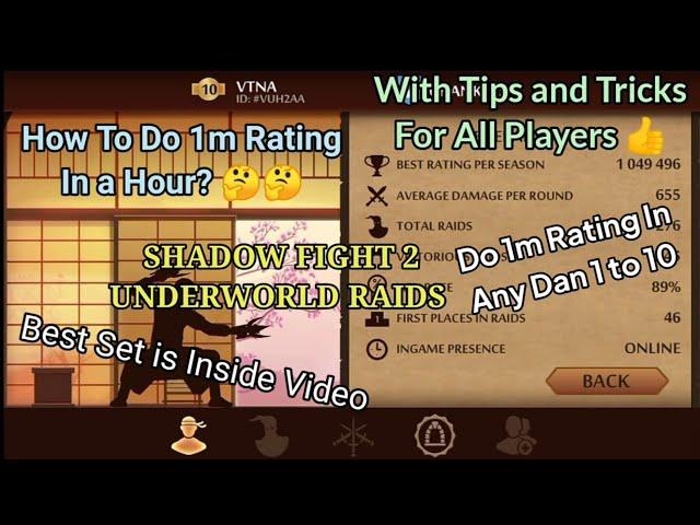 Shadow Fight 2 - Underworld Raids Tips and Tricks To Get More Charges and Rating For All Players ||