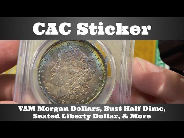 CAC Sticker Open Box - VAM Morgan Dollars, Capped Bust Half Dime, Seated Liberty Dollar, & More