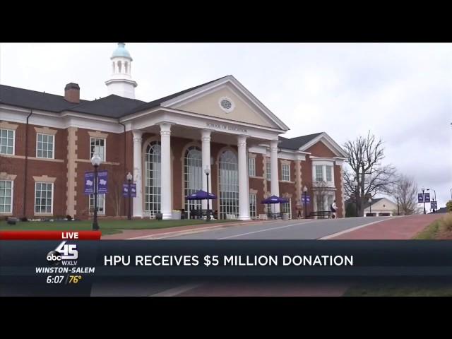 WXLV: Triad Couple Donates $5 Million to HPU