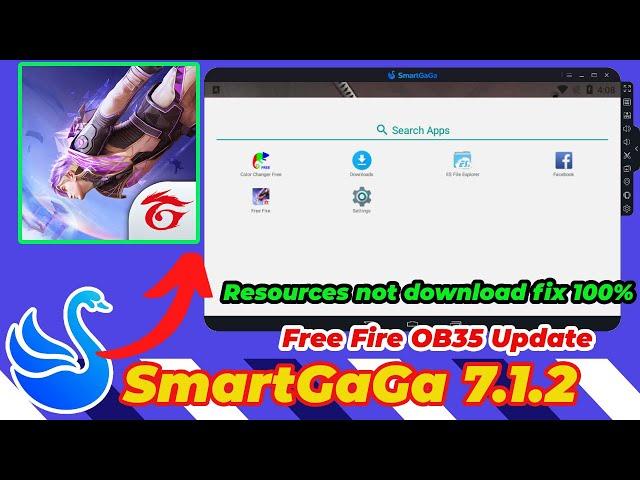 SmartGaGa 7.1.2 Free Fire OB35 Update - Resources Download Failed Fix Permanently 100% with Proof