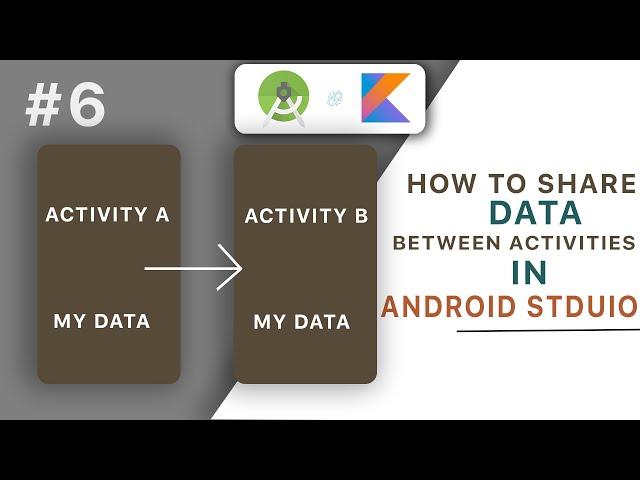 6 . Pass Data between Activities using intent (Kotlin) - Android Studio Tutorial