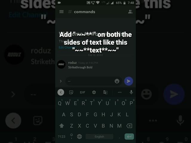 How to create Strikethrough Bold text effect in Discord #roduz #discord