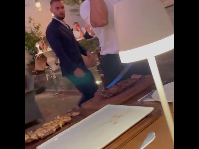 Salt bae at Nusrat Steakhouse Mykonos