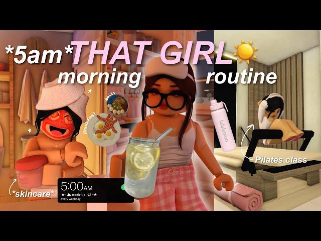 trying the VIRAL *5am* THAT GIRL morning routine!  | Bloxburg Roleplay | w/voices