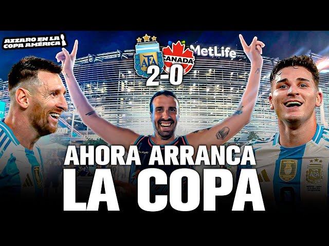 ARGENTINA FINALISTA: LE GANÓ 2-0 A CANADÁ // AZZARO REACCIÓN Y ANÁLISIS (COPA AMÉRICA)