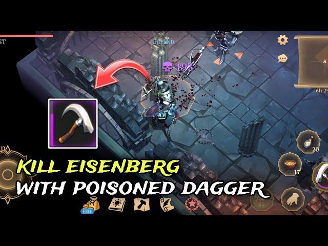 Grim Soul Survival: kill Master Eisenberg With Poisoned Dagger ️