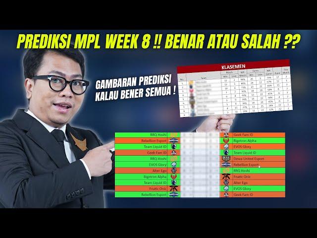 KALAU PREDIKSI GUA BENER INI BAKAL RAME DI SOCIAL MEDIA ! RUNGKAD MPL S14 WEEK 8! #rungkadbersamakb