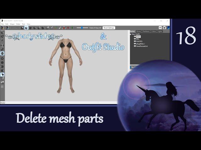 Outfit Studio 18: Delete Mesh Parts