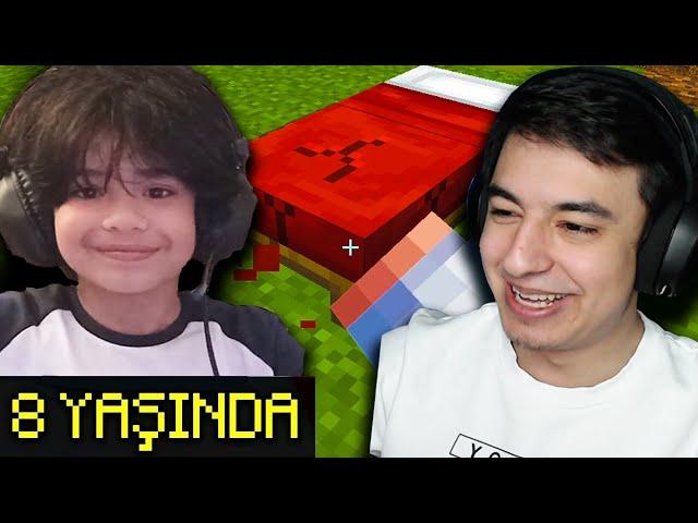 8 YAŞINDAKİ İZLEYİCİM İLE ÇİFT FACECAM !! minecraft sonoyuncu bedwars