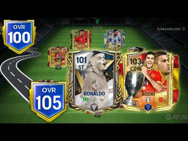 ROAD TO 105 OVR FC MOBILE 24!! HOW TO REACH 100 OVR to 105 OVR IN FC MOBILE!