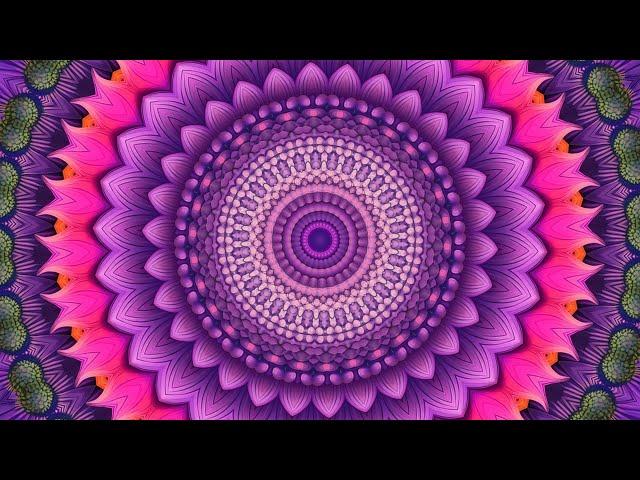 FREE 4K 60p Psychedelic AI Flowers KALEIDOSCOPE SCREENSAVER 1 RPM 1-Min-LOOP 3 Hrs w/Binaural Beats