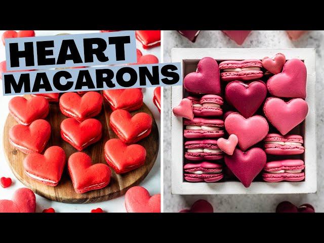 Heart Macarons - how to pipe heart shaped macarons