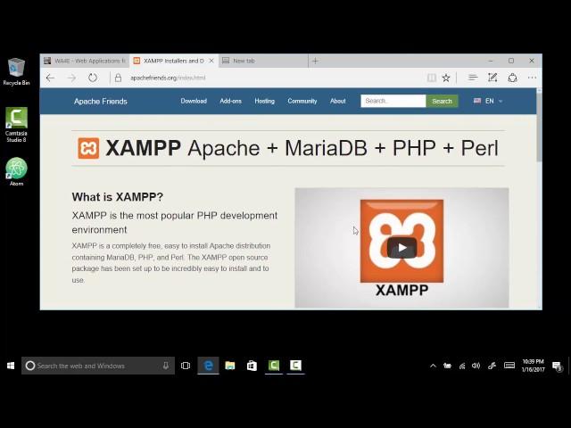 Installing XAMPP on Windows for PHP/MySql