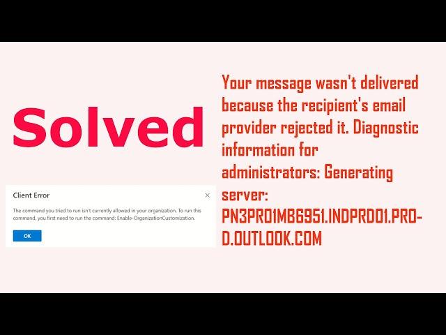 How to fix your message wasn t delivered because the recipient's email provider rejected it(new)