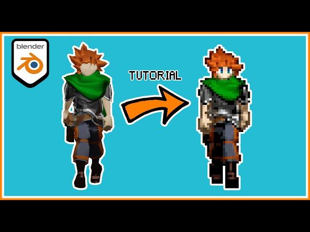 How to Make Animated PIXEL ART Characters Sprites with Blender 2.9 | Quick and Easy TUTORIAL