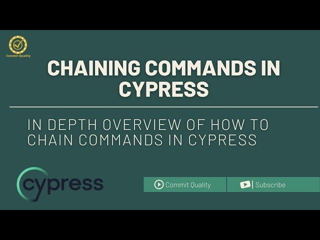 Cypress Tutorial: How to Chain Cypress Commands | Mastering Cypress Automation