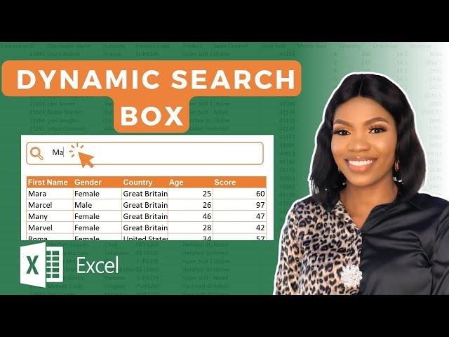 Create a Dynamic Search Box in Excel to Find Anything within your Data!