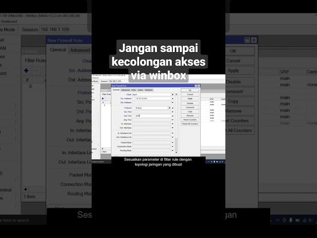 Perhatikan ini untuk mengamankan router mikrotik kita | amankan akses yg masuk via winbox