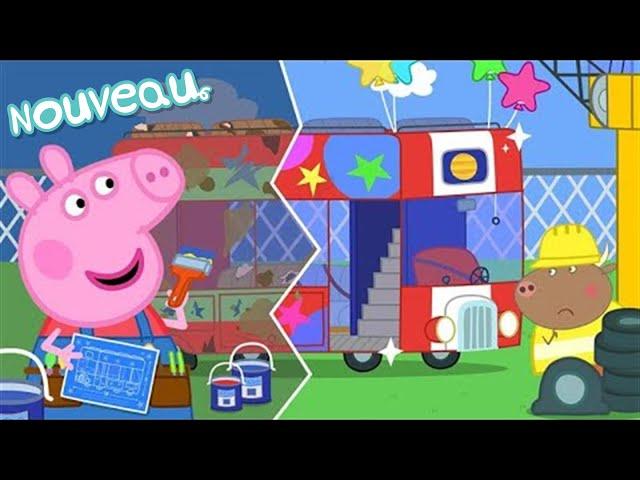 Les histoires de Peppa Pig Réparer le disco-bus Épisodes de Peppa Pig